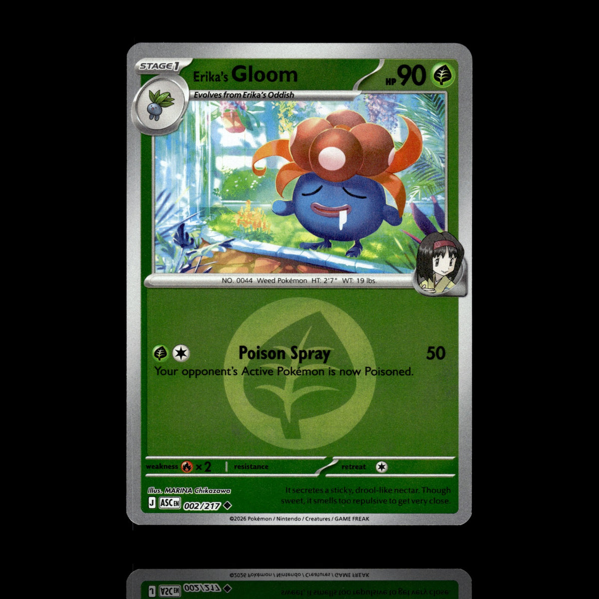 ▸ Erika's Gloom | ME: Ascended Heroes | Energy Reverse Holo | 002/217 | NM