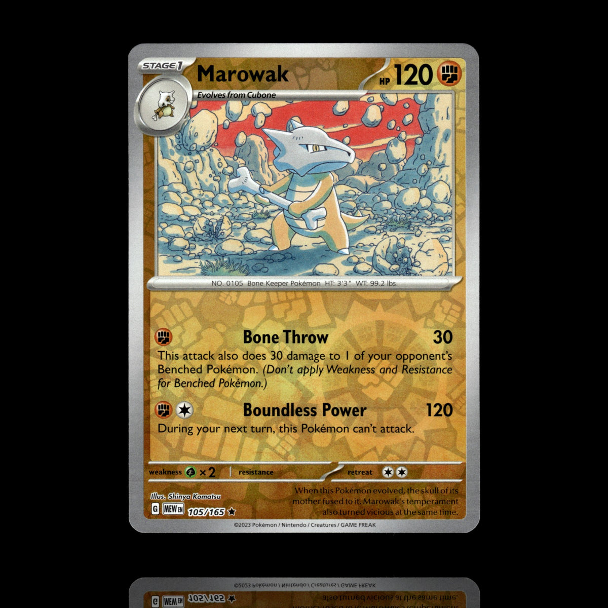 ▸ Marowak | SV: Scarlet & Violet 151 | Reverse Holo | 105/165 | NM