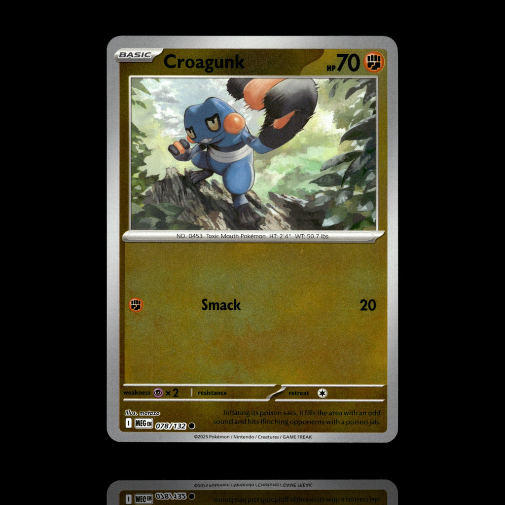 ▸ Croagunk | ME01: Mega Evolution | Reverse Holo | 078/132 | NM