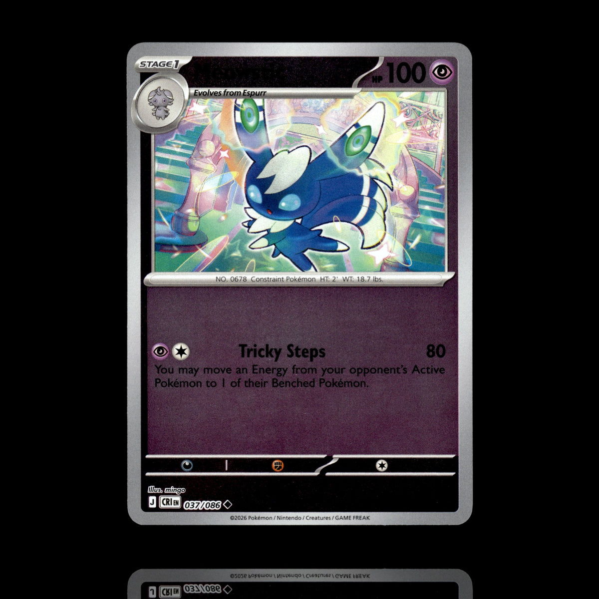 ▸ Meowstic | ME04: Chaos Rising | Reverse Holo | 037/086 | NM