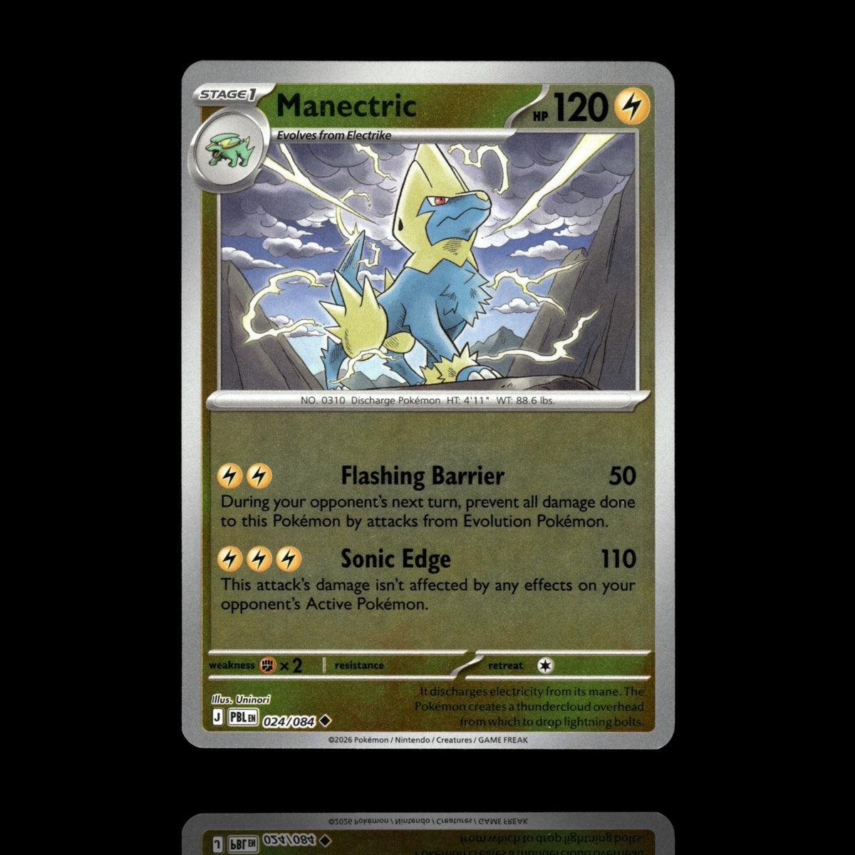 ▸ Manectric | ME05: Pitch Black | Reverse Holo | 024/084 | NM