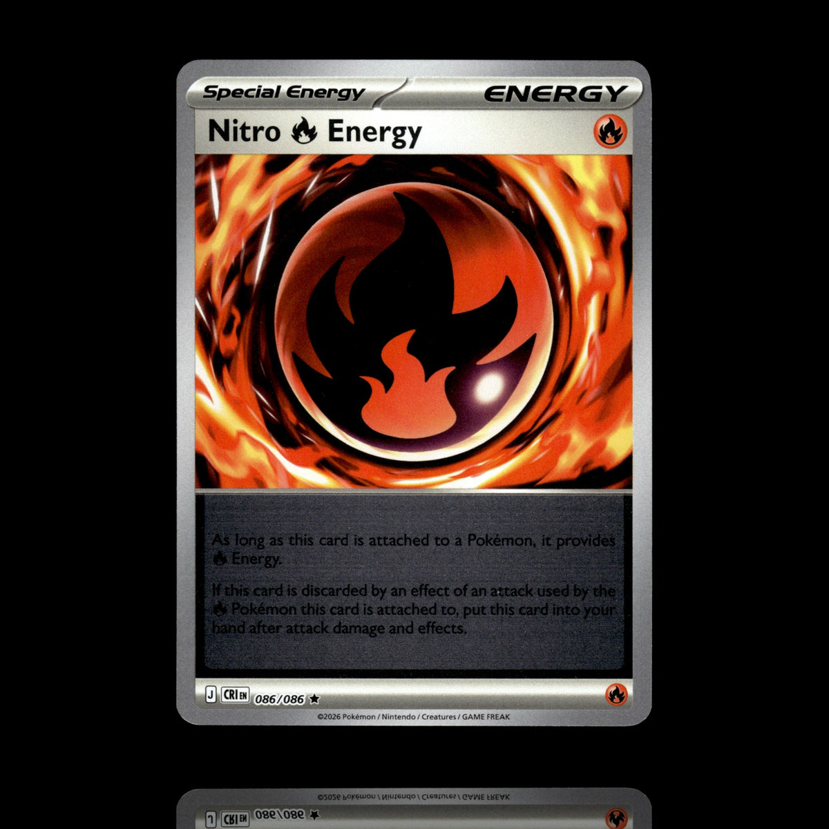 ▸ Nitro R Energy | ME04: Chaos Rising | Reverse Holo | 086/086 | NM
