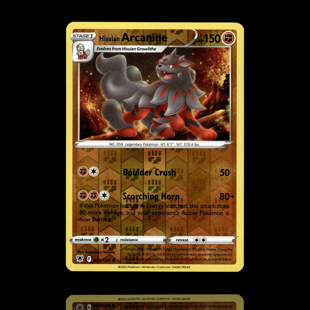 ▸ Hisuian Arcanine | SWSH10: Astral Radiance | Reverse Holo | 071/189 | NM