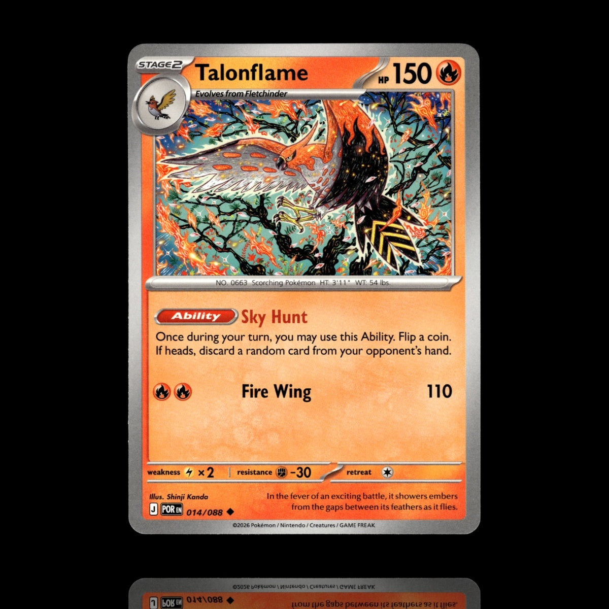 ▸ Talonflame | ME03: Perfect Order | Uncommon | 014/088 | NM