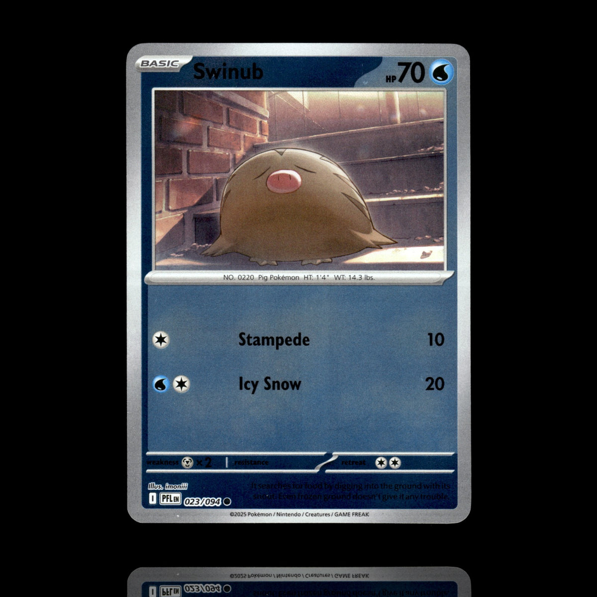 ▸ Swinub | ME02: Phantasmal Flames | Reverse Holo | 023/094 | NM