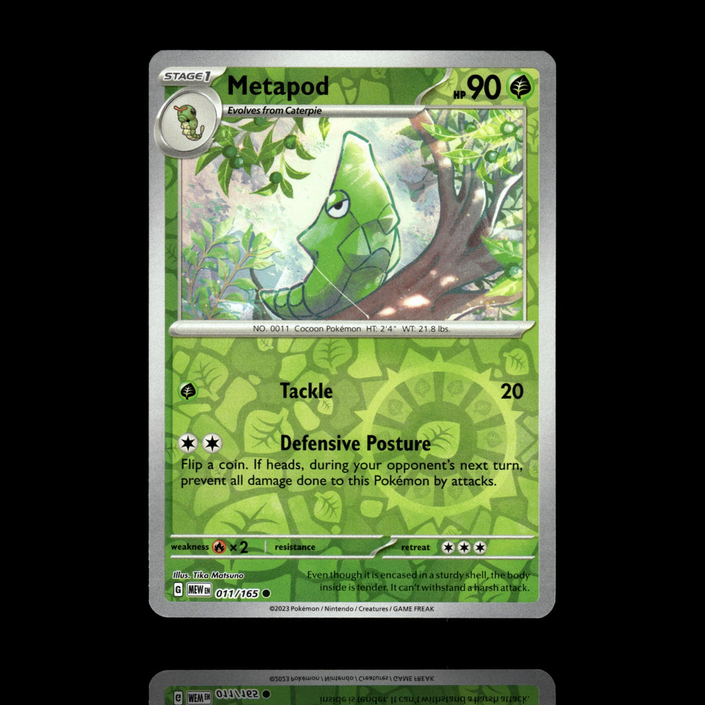 ▸ Metapod | SV: Scarlet & Violet 151 | Reverse Holo | 011/165 | NM