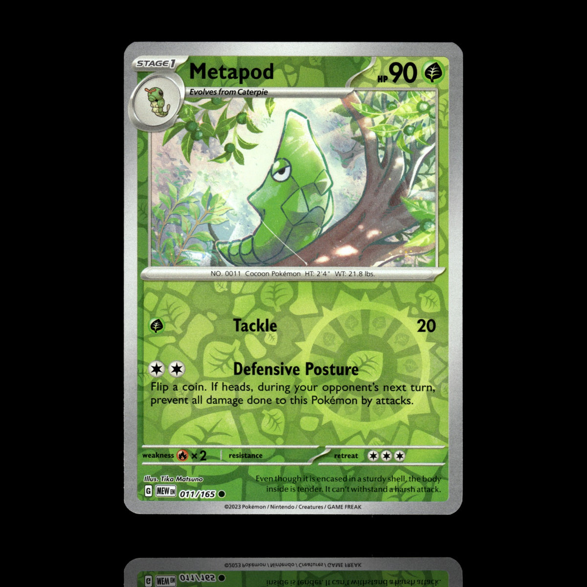 ▸ Metapod | SV: Scarlet & Violet 151 | Reverse Holo | 011/165 | NM