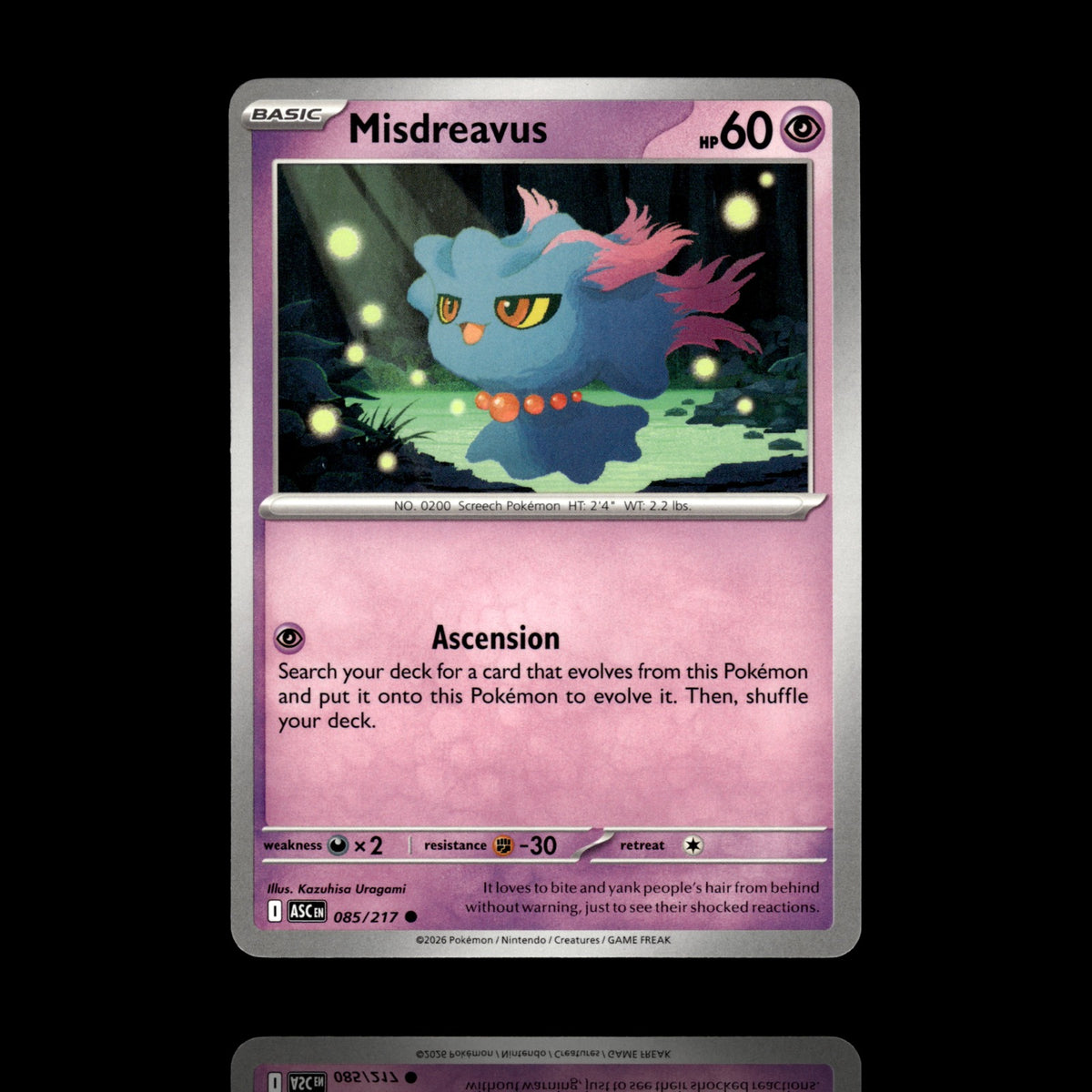 ▸ Misdreavus | ME: Ascended Heroes | Common | 085/217 | NM