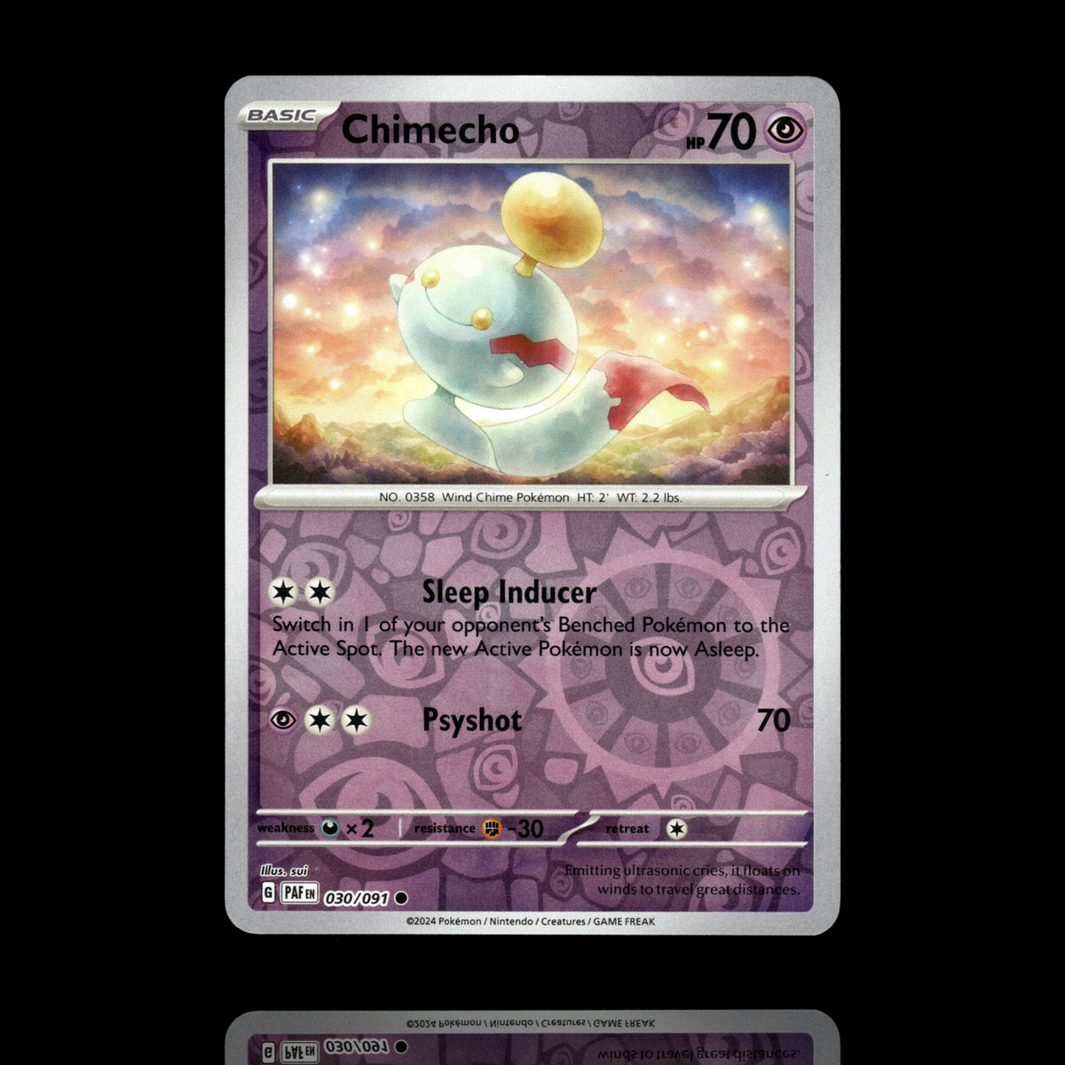▸ Chimecho | SV: Paldean Fates | Reverse Holo | 030/091 | NM
