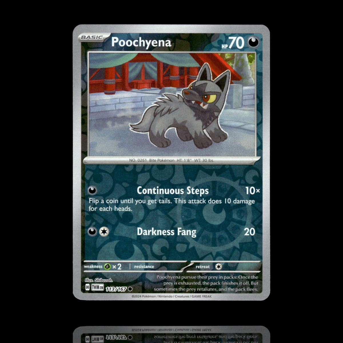 ▸ Poochyena | SV06: Twilight Masquerade | Reverse Holo | 113/167 | NM