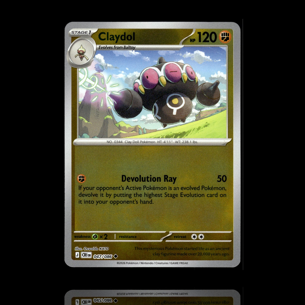 ▸ Claydol | ME04: Chaos Rising | Reverse Holo | 047/086 | NM