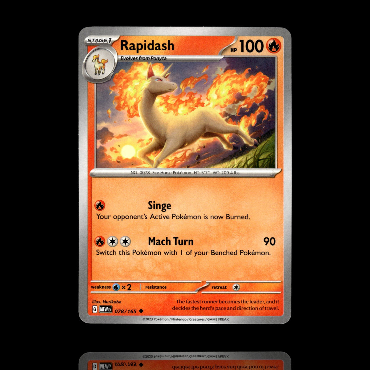 ▸ Rapidash | SV: Scarlet & Violet 151 | Uncommon | 078/165 | NM