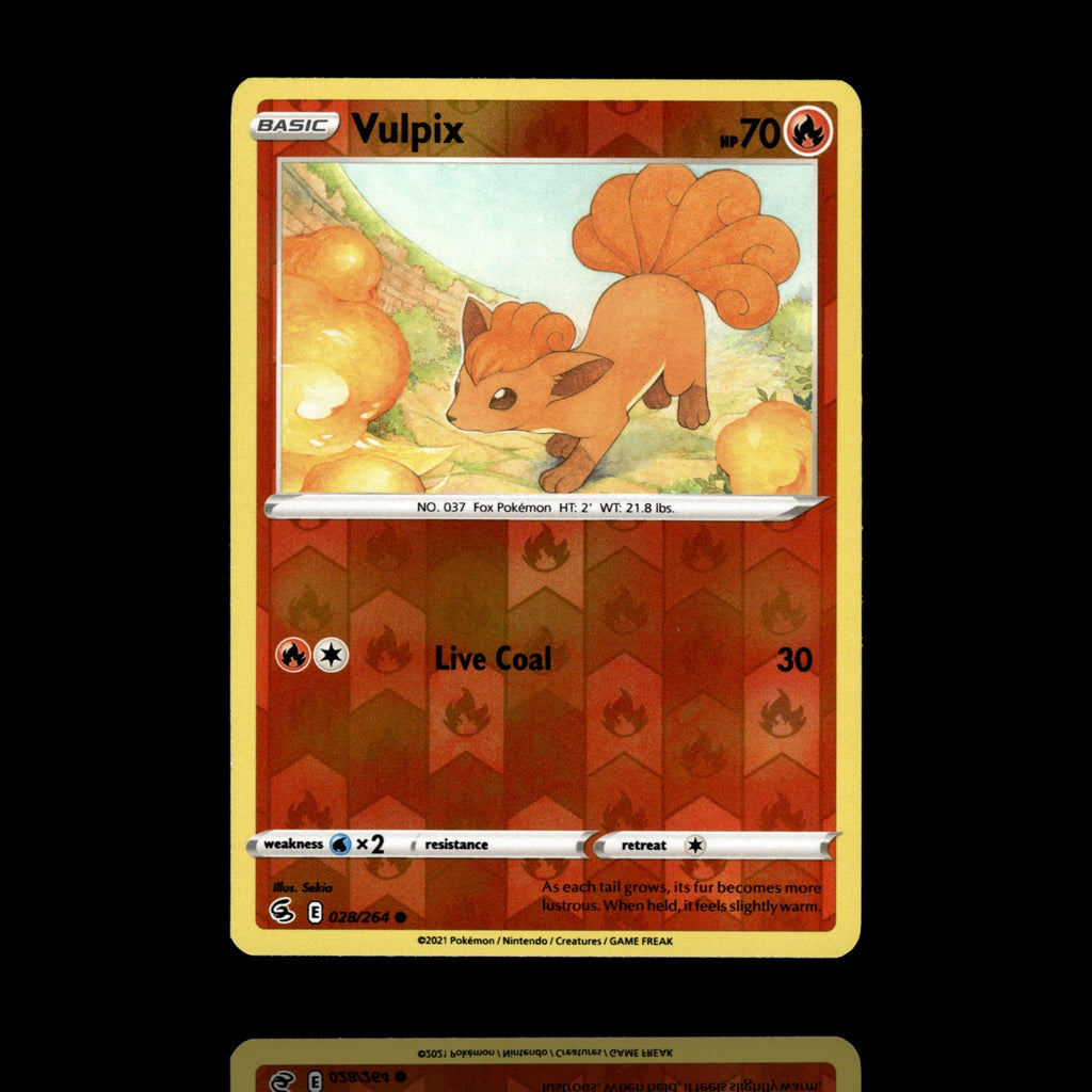 ▸ Vulpix 28 | SWSH08: Fusion Strike | Reverse Holo | 028/264 | NM