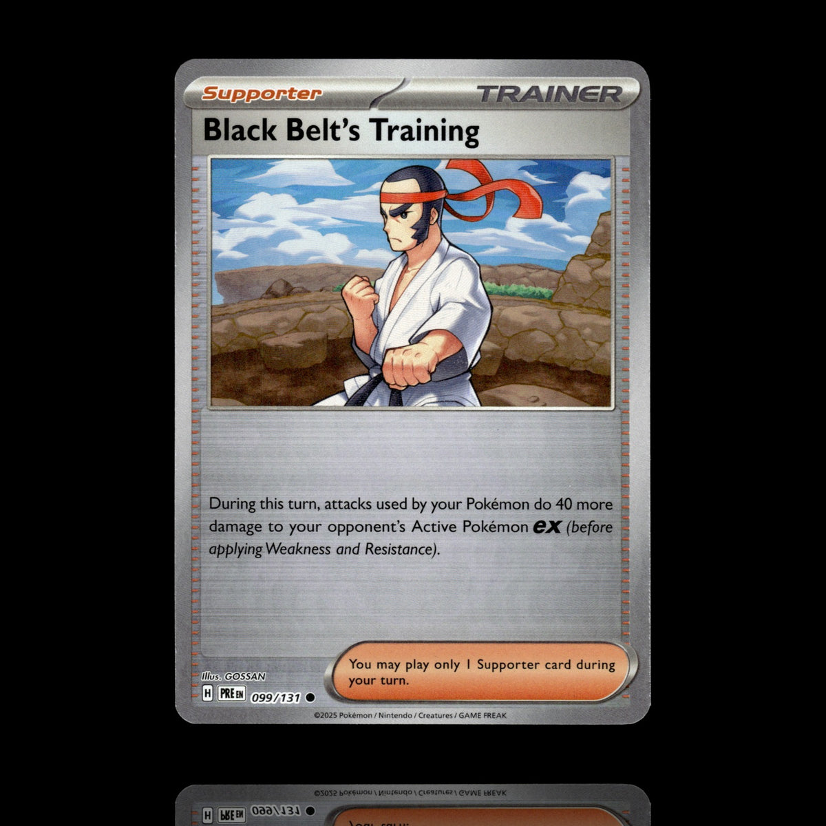 ▸ Black Belt's Training | SV: Prismatic Evolutions | Reverse Holo | 099/131 | NM