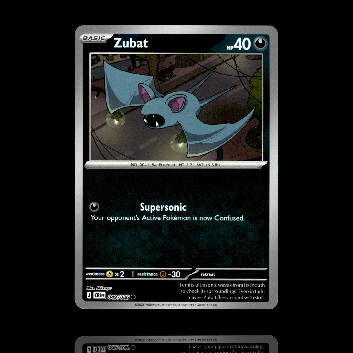 ▸ Zubat | ME04: Chaos Rising | Reverse Holo | 049/086 | NM