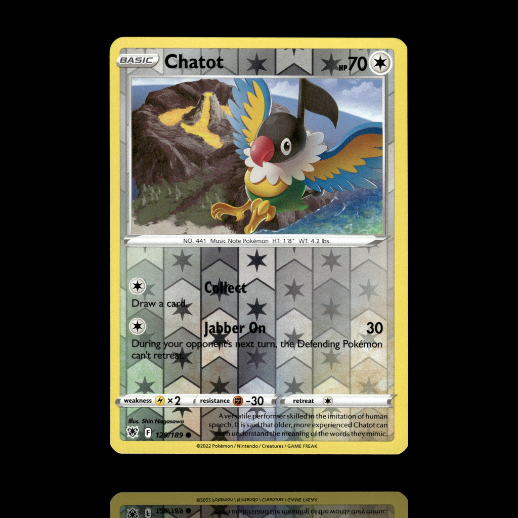 ▸ Chatot | SWSH10: Astral Radiance | Reverse Holo | 129/189 | NM