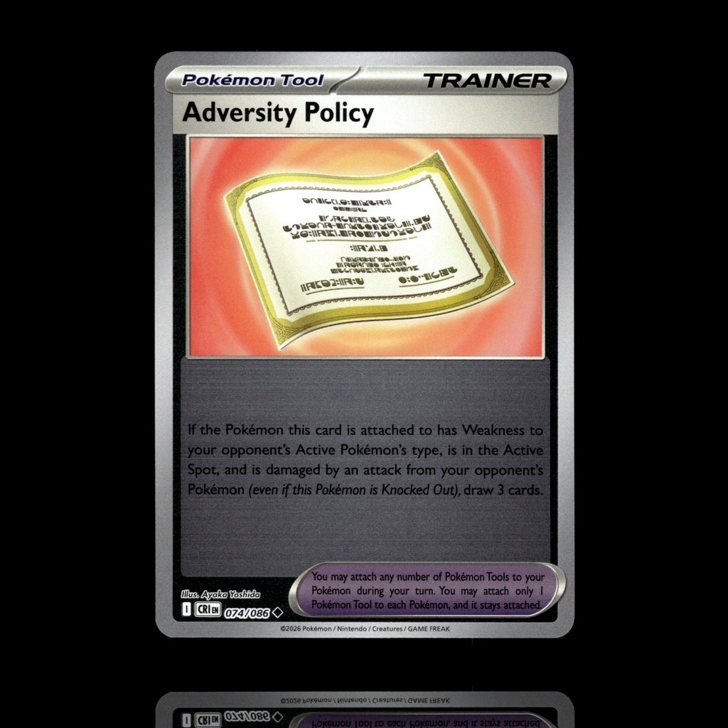▸ Adversity Policy | ME04: Chaos Rising | Reverse Holo | 074/086 | NM