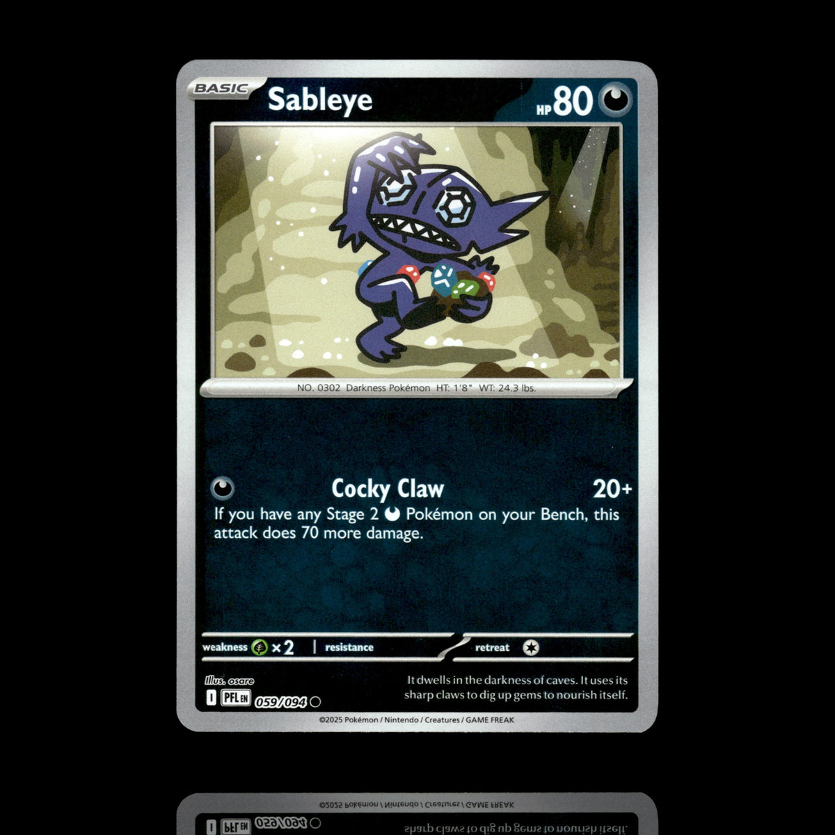 ▸ Sableye | ME02: Phantasmal Flames | Reverse Holo | 059/094 | NM