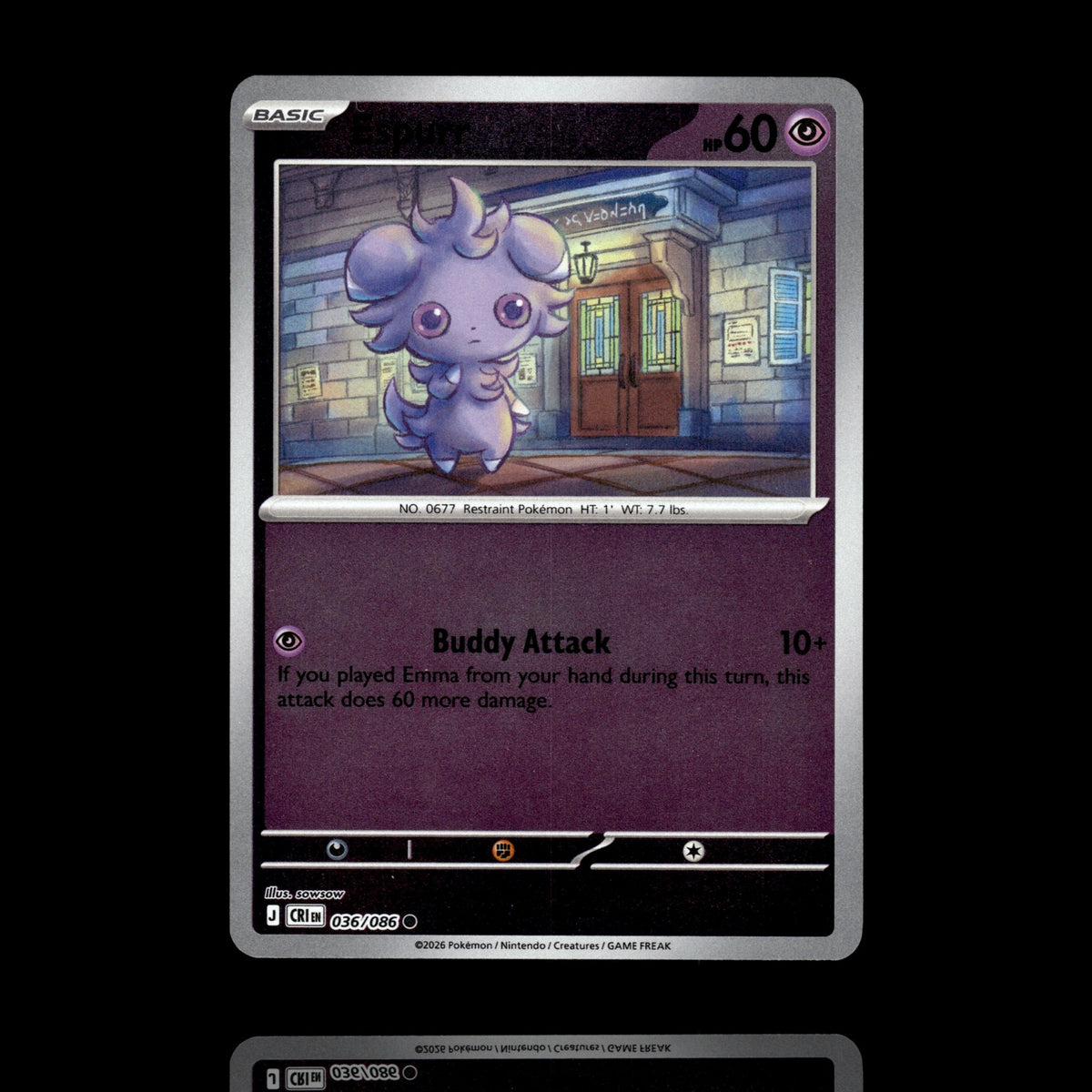 ▸ Espurr | ME04: Chaos Rising | Reverse Holo | 036/086 | NM