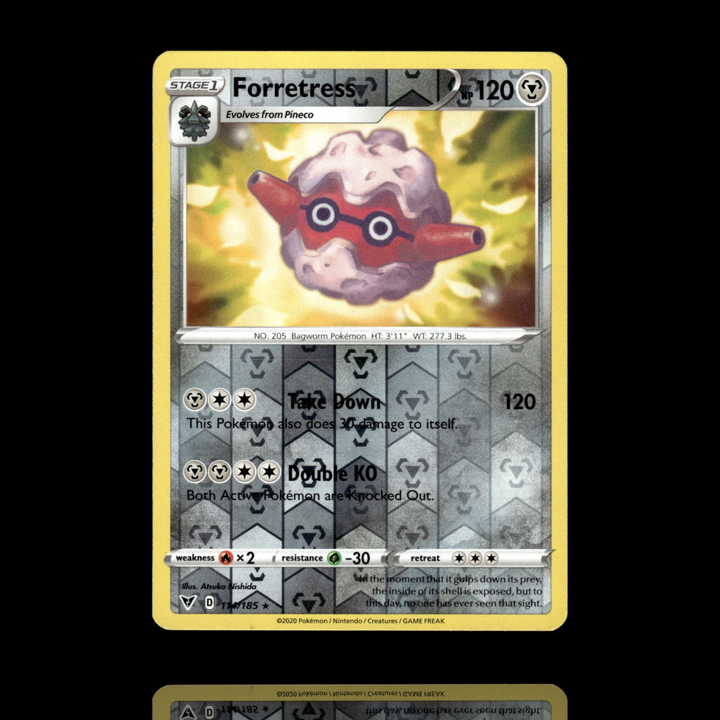 ▸ Forretress | SWSH04: Vivid Voltage | Reverse Holo | 114/185 | NM
