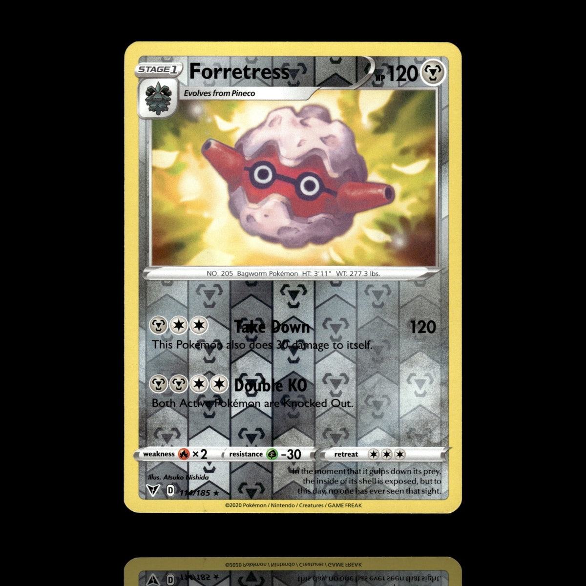 ▸ Forretress | SWSH04: Vivid Voltage | Reverse Holo | 114/185 | NM