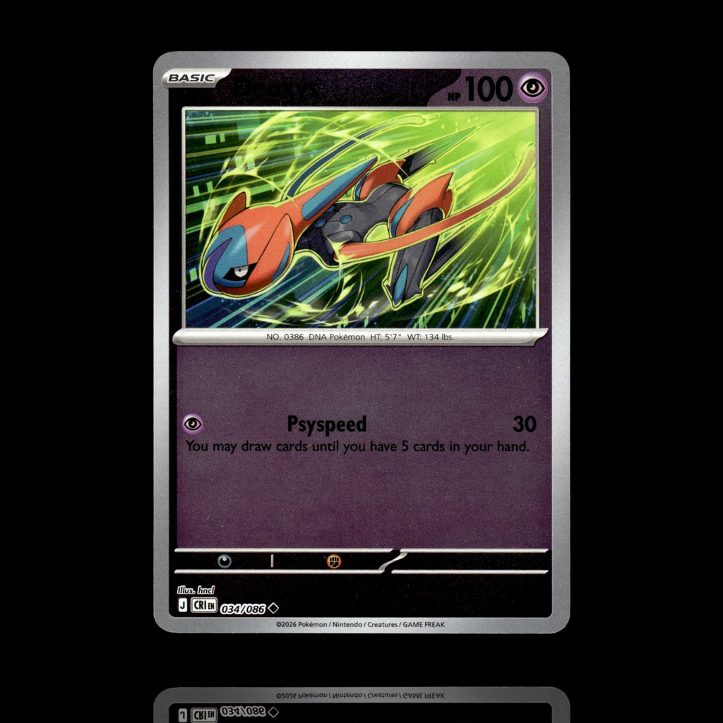 ▸ Deoxys | ME04: Chaos Rising | Reverse Holo | 034/086 | NM