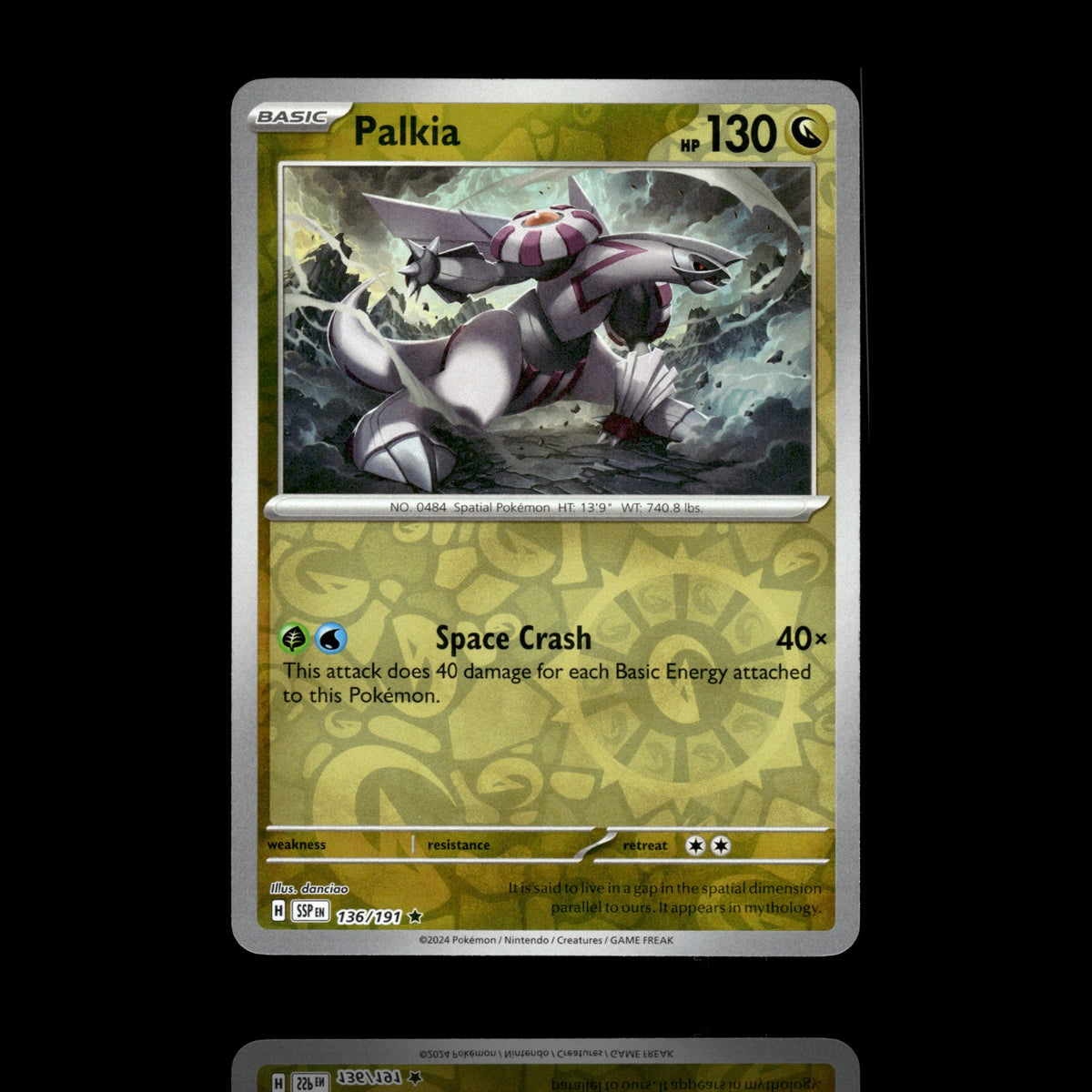 ▸ Palkia | SV08: Surging Sparks | Reverse Holo | 136/191 | NM