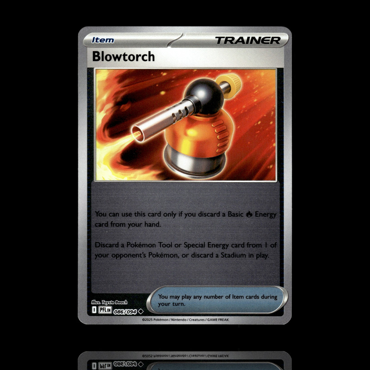 ▸ Blowtorch | ME02: Phantasmal Flames | Reverse Holo | 086/094 | NM