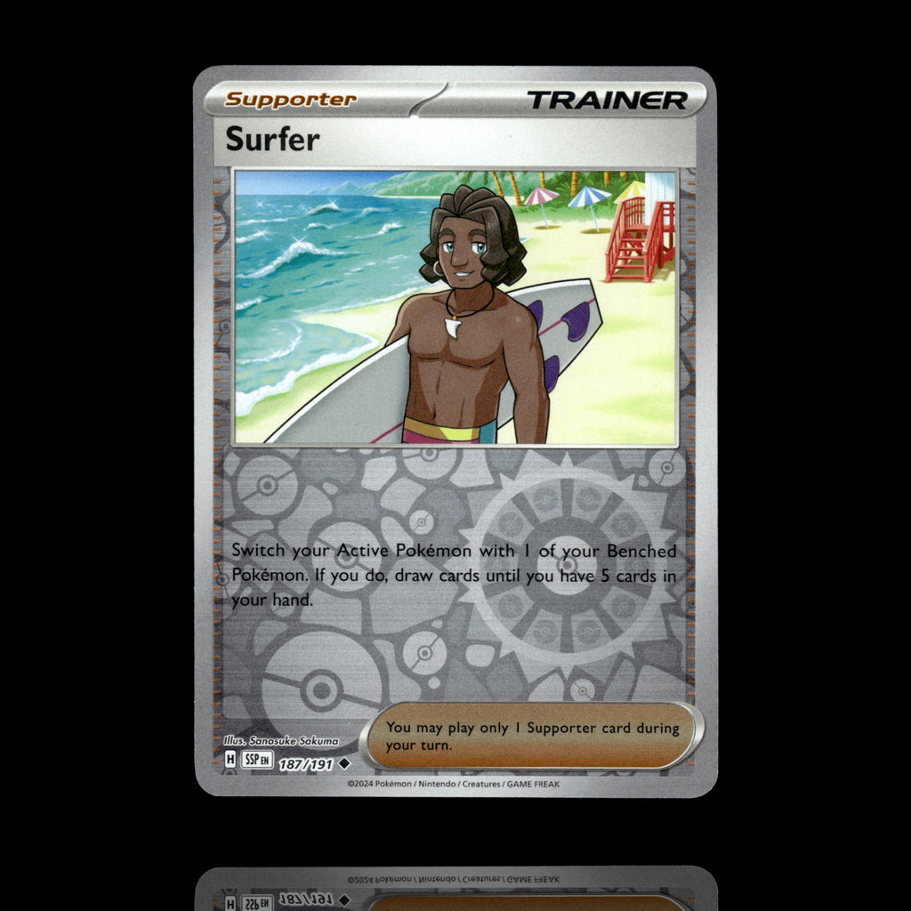 ▸ Surfer | SV08: Surging Sparks | Reverse Holo | 187/191 | NM