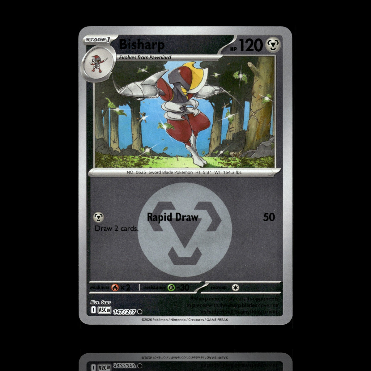▸ Bisharp | ME: Ascended Heroes | Energy Reverse Holo | 147/217 | NM