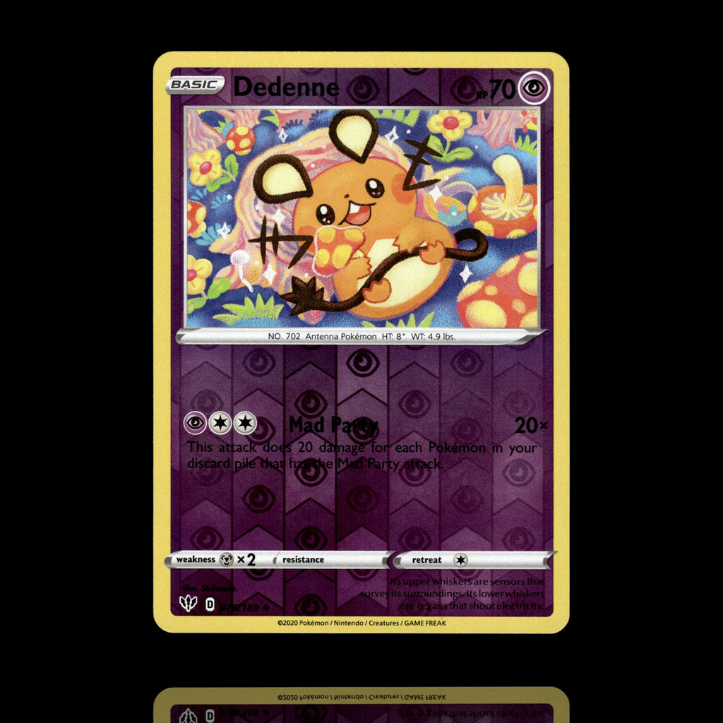 ▸ Dedenne | SWSH03: Darkness Ablaze | Reverse Holo | 078/189 | NM