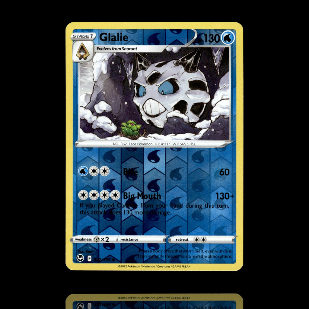 ▸ Glalie | SWSH12: Silver Tempest | Reverse Holo | 042/195 | NM