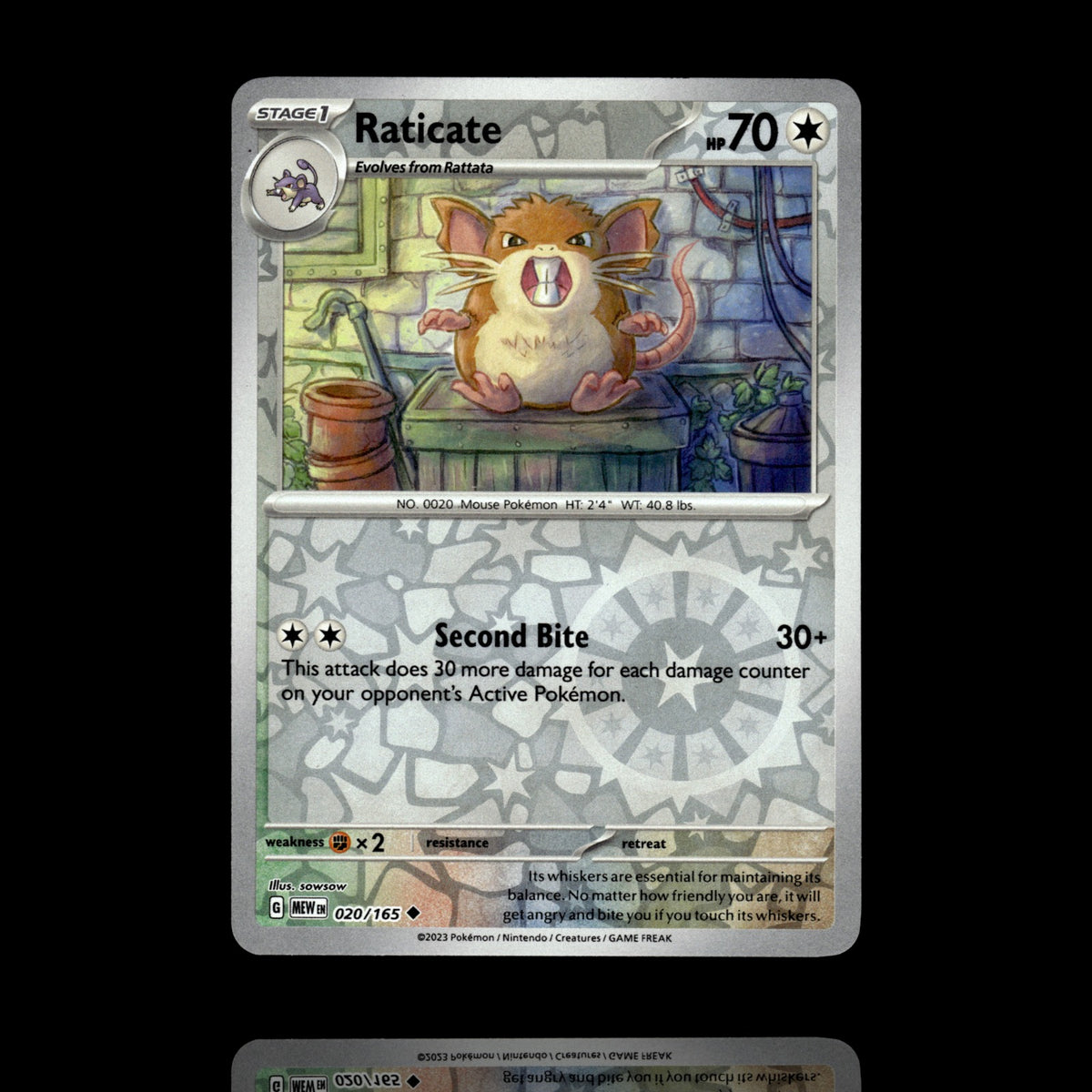 ▸ Raticate | SV: Scarlet & Violet 151 | Reverse Holo | 020/165 | NM