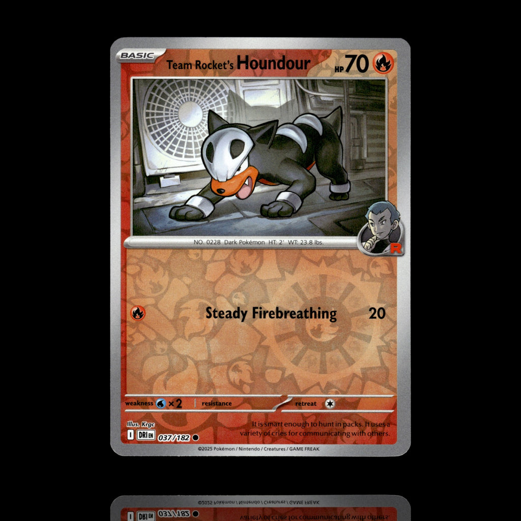 ▸ Team Rocket's Houndour | SV10: Destined Rivals | Reverse Holo | 037/182 | NM