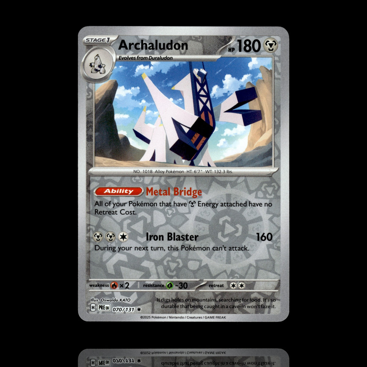 ▸ Archaludon | SV: Prismatic Evolutions | Reverse Holo | 070/131 | NM