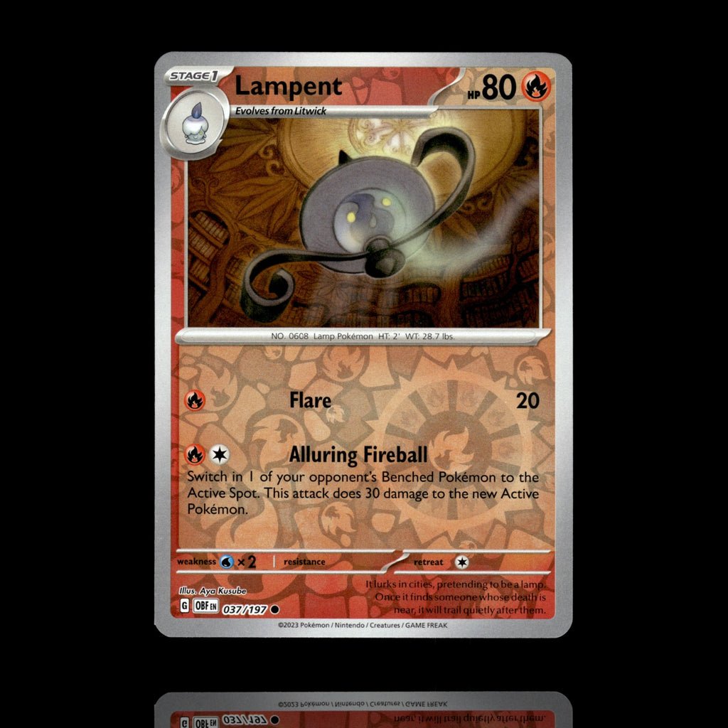 ▸ Lampent | SV03: Obsidian Flames | Reverse Holo | 037/197 | NM