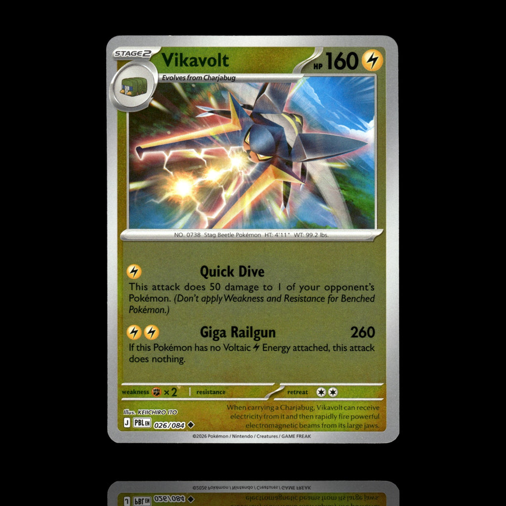 ▸ Vikavolt | ME05: Pitch Black | Reverse Holo | 026/084 | NM
