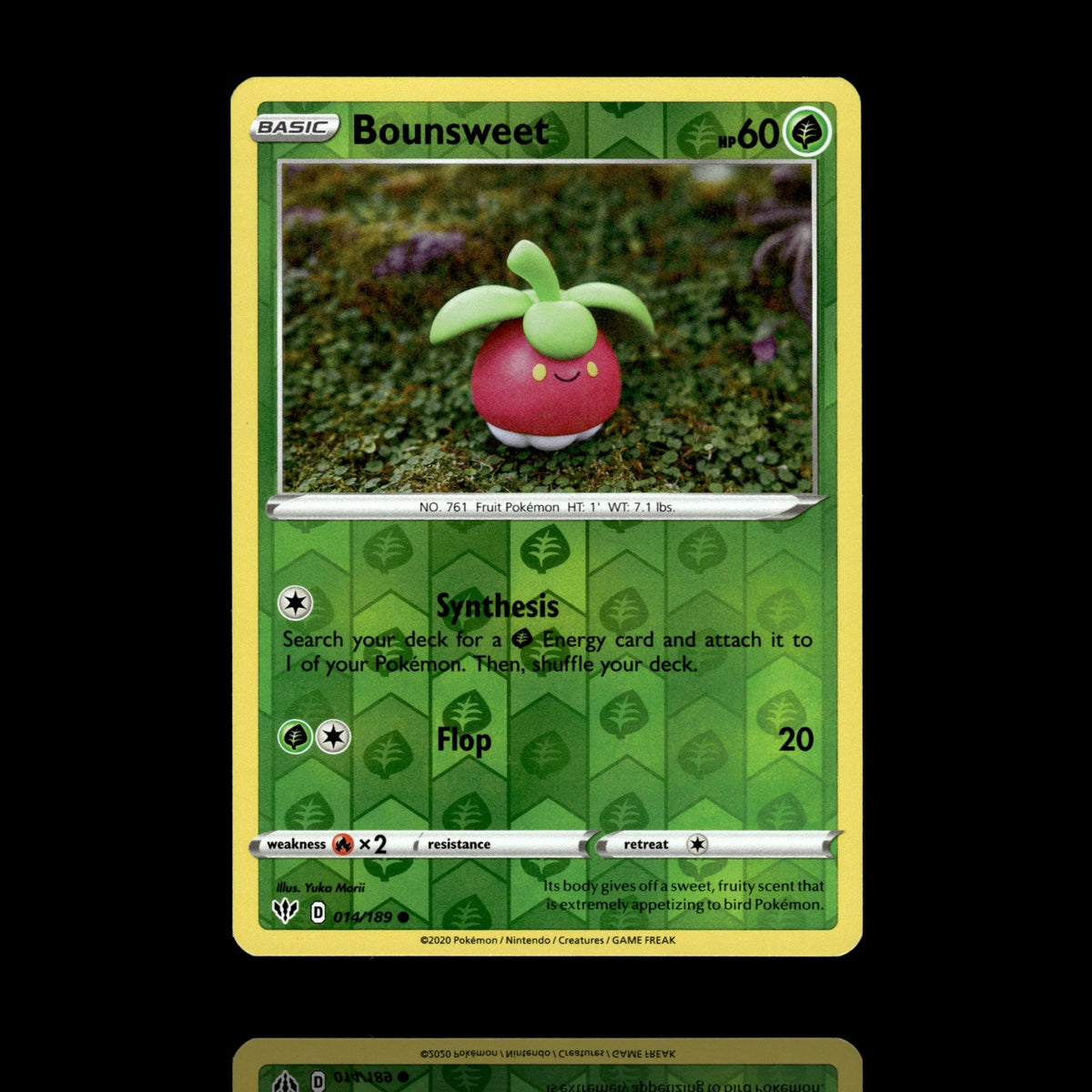 ▸ Bounsweet | SWSH03: Darkness Ablaze | Reverse Holo | 014/189 | NM
