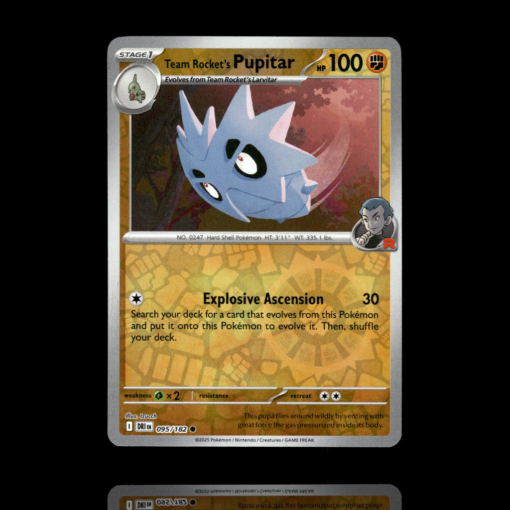 ▸ Team Rocket's Pupitar | SV10: Destined Rivals | Reverse Holo | 095/182 | NM
