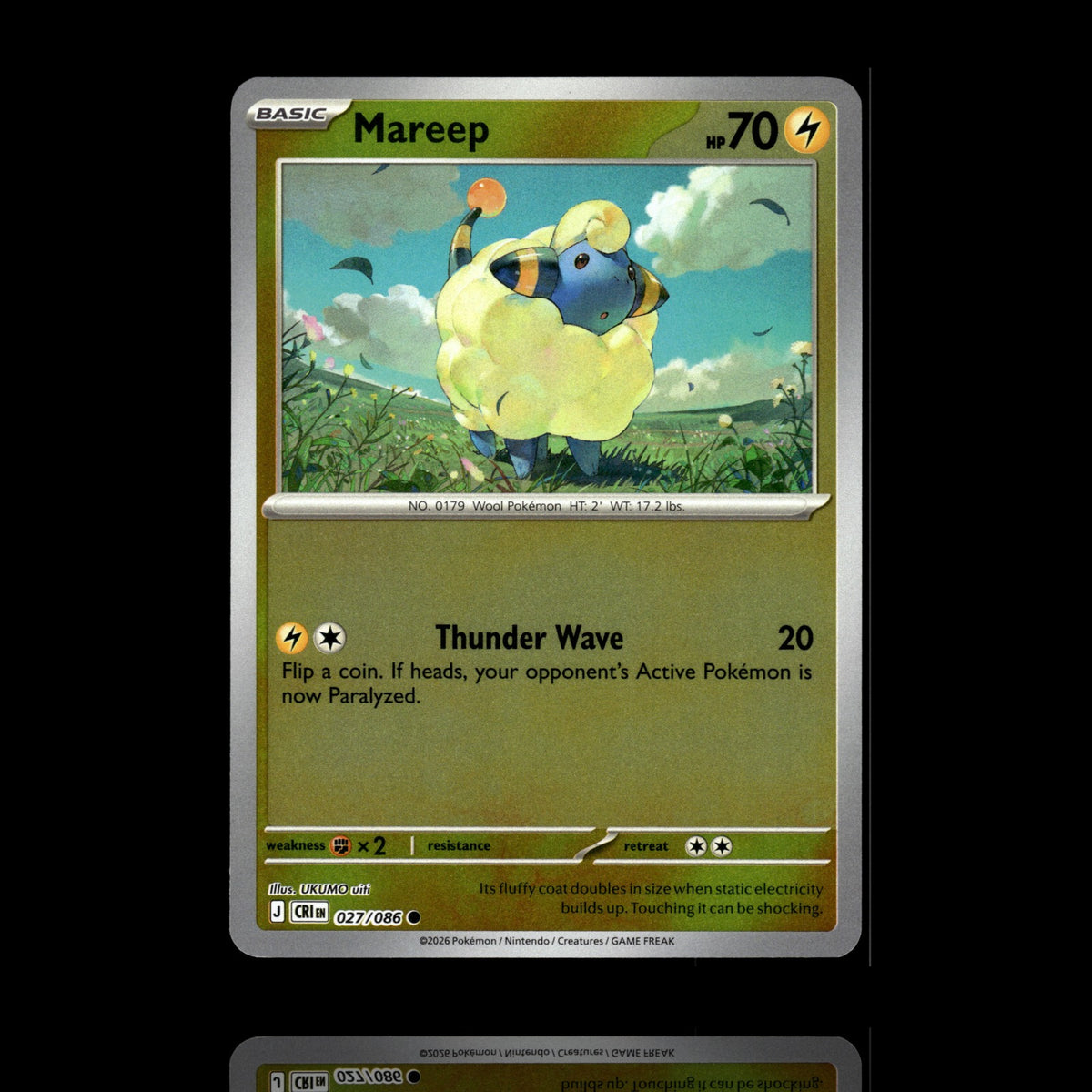 ▸ Mareep | ME04: Chaos Rising | Reverse Holo | 027/086 | NM