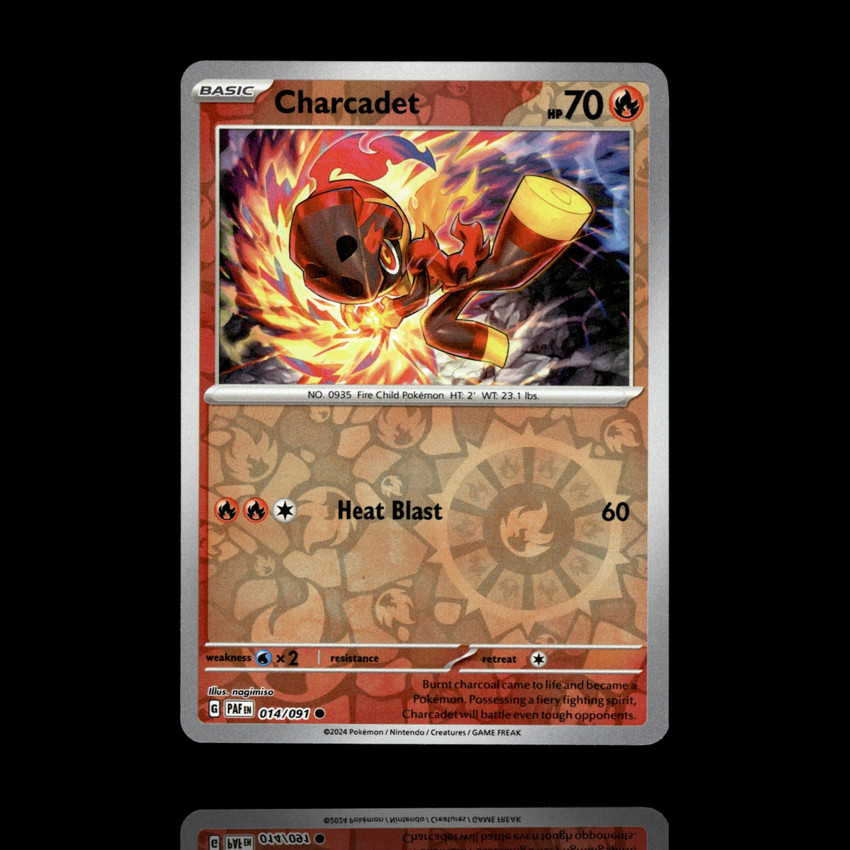 ▸ Charcadet | SV: Paldean Fates | Reverse Holo | 014/091 | NM