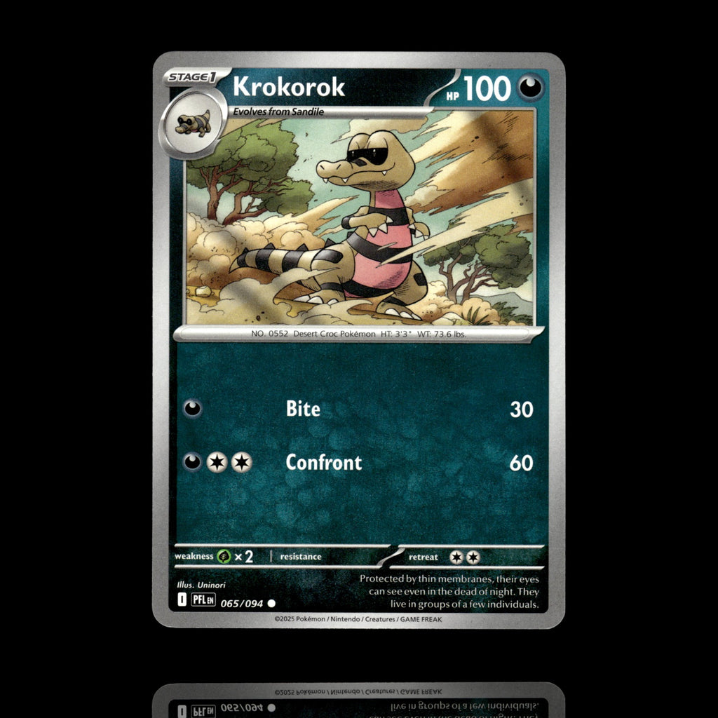 ▸ Krokorok | ME02: Phantasmal Flames | Common | 065/094 | NM