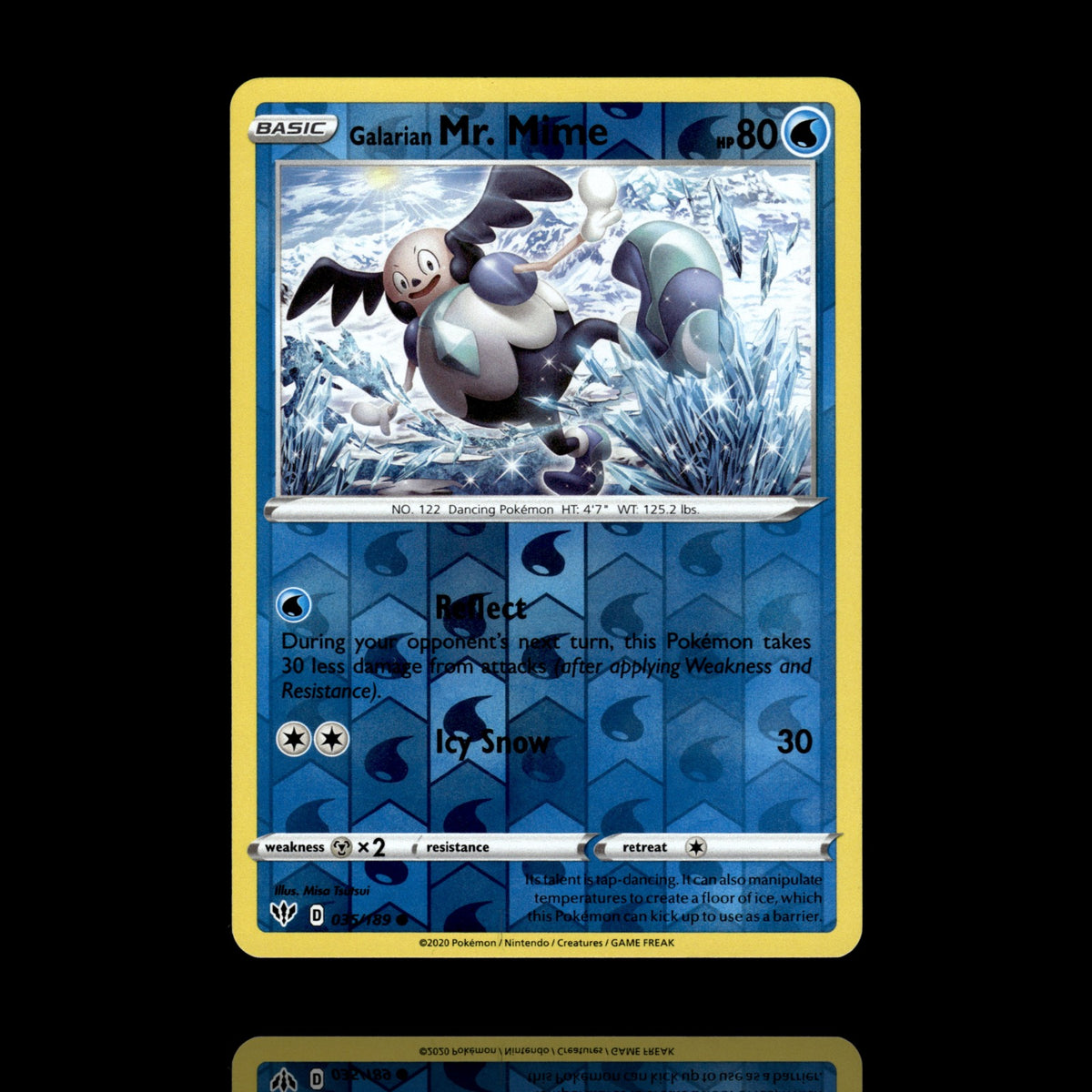 ▸ Galarian Mr. Mime | SWSH03: Darkness Ablaze | Reverse Holo | 035/189 | NM