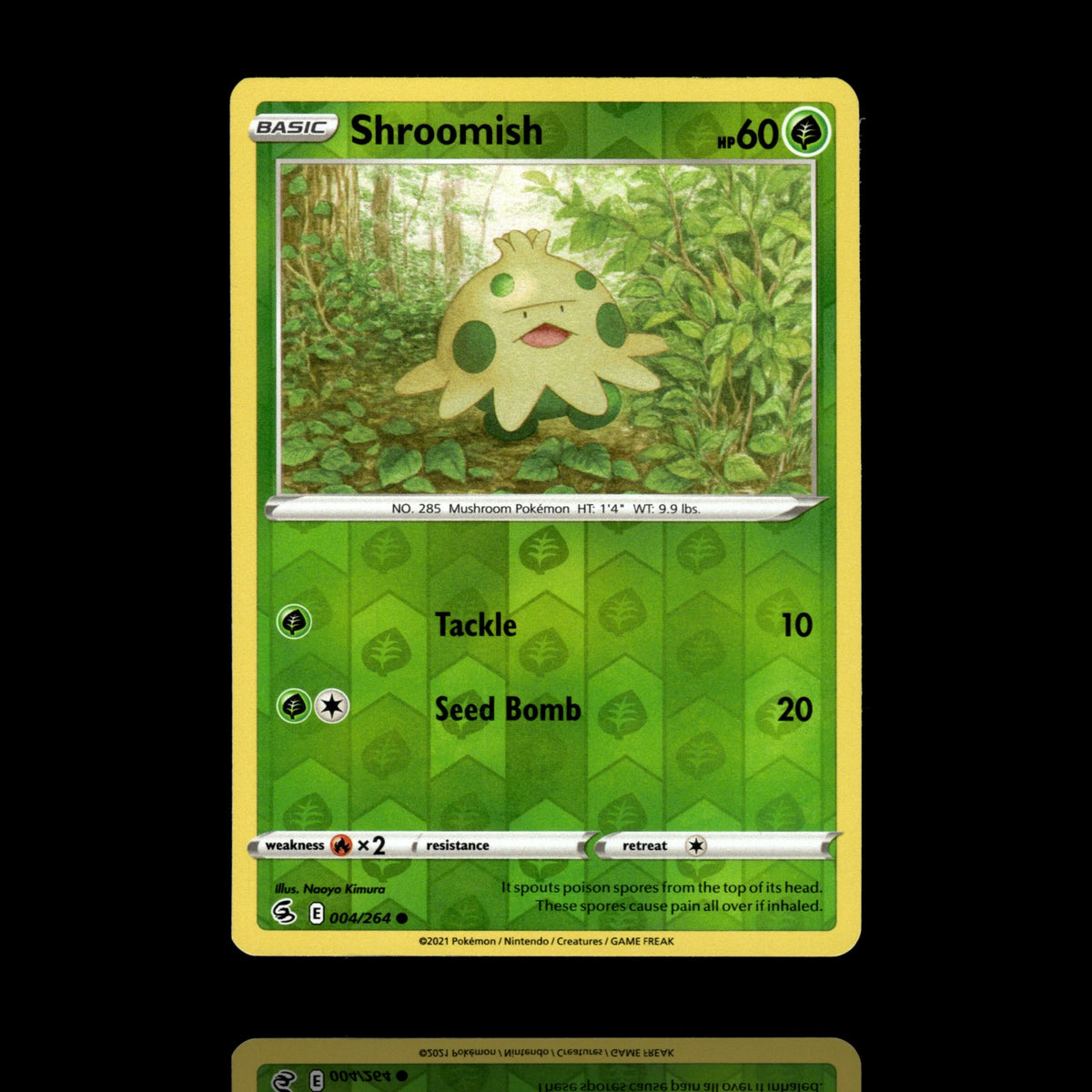 ▸ Shroomish | SWSH08: Fusion Strike | Reverse Holo | 004/264 | NM