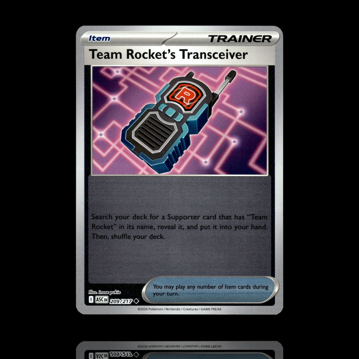 ▸ Team Rocket's Transceiver | ME: Ascended Heroes | Reverse Holo | 209/217 | NM