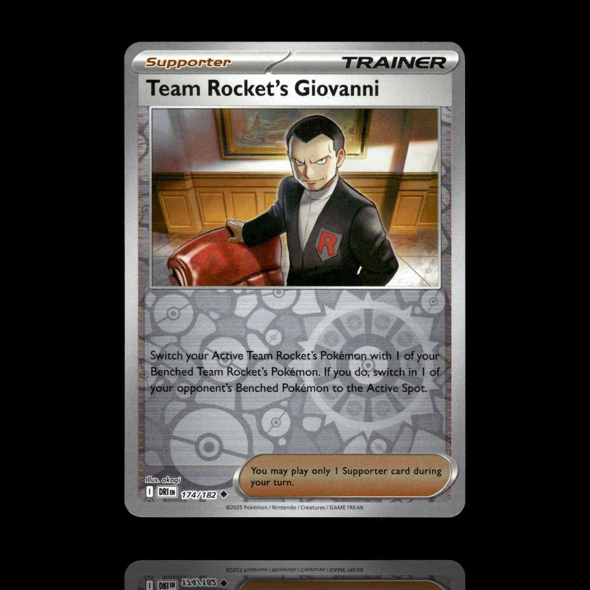 ▸ Team Rocket's Giovanni | SV10: Destined Rivals | Reverse Holo | 174/182 | NM
