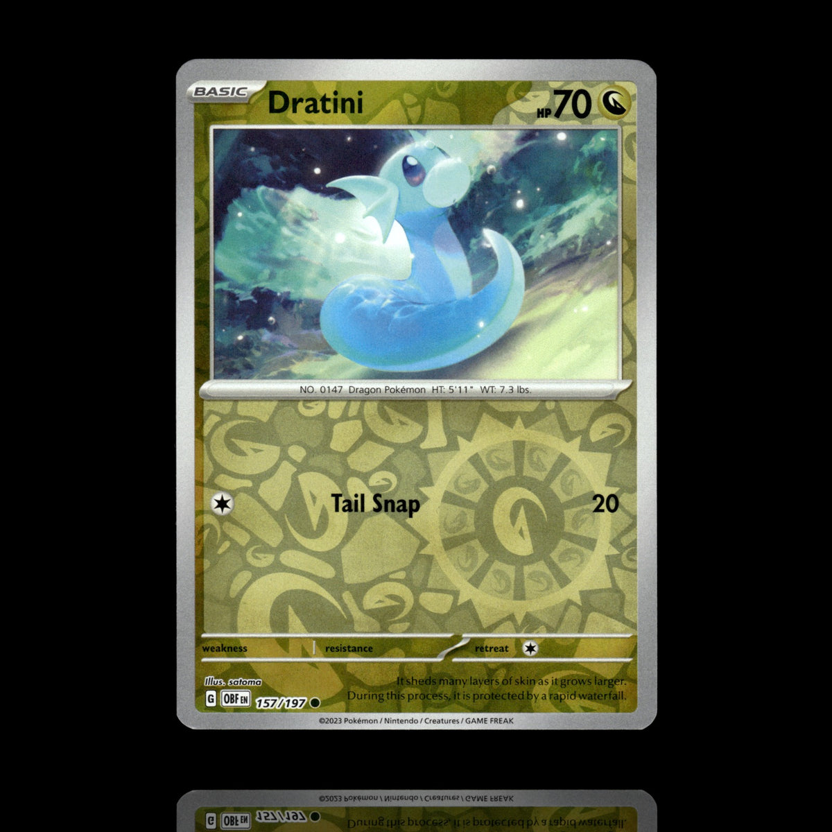▸ Dratini | SV03: Obsidian Flames | Reverse Holo | 157/197 | NM