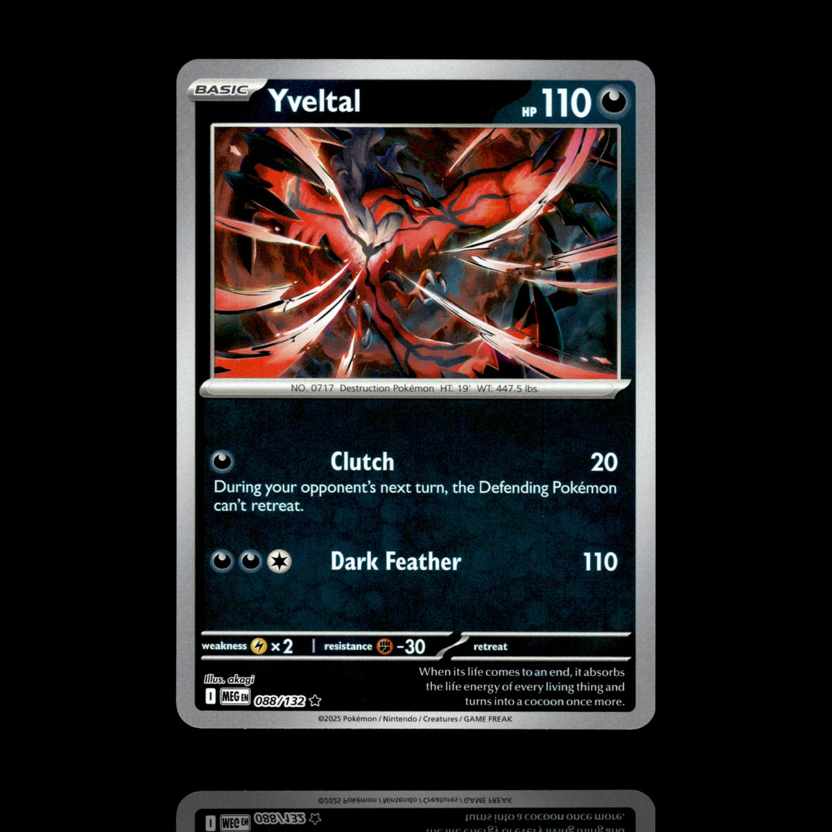 ▸ Yveltal | ME01: Mega Evolution | Reverse Holo | 088/132 | NM