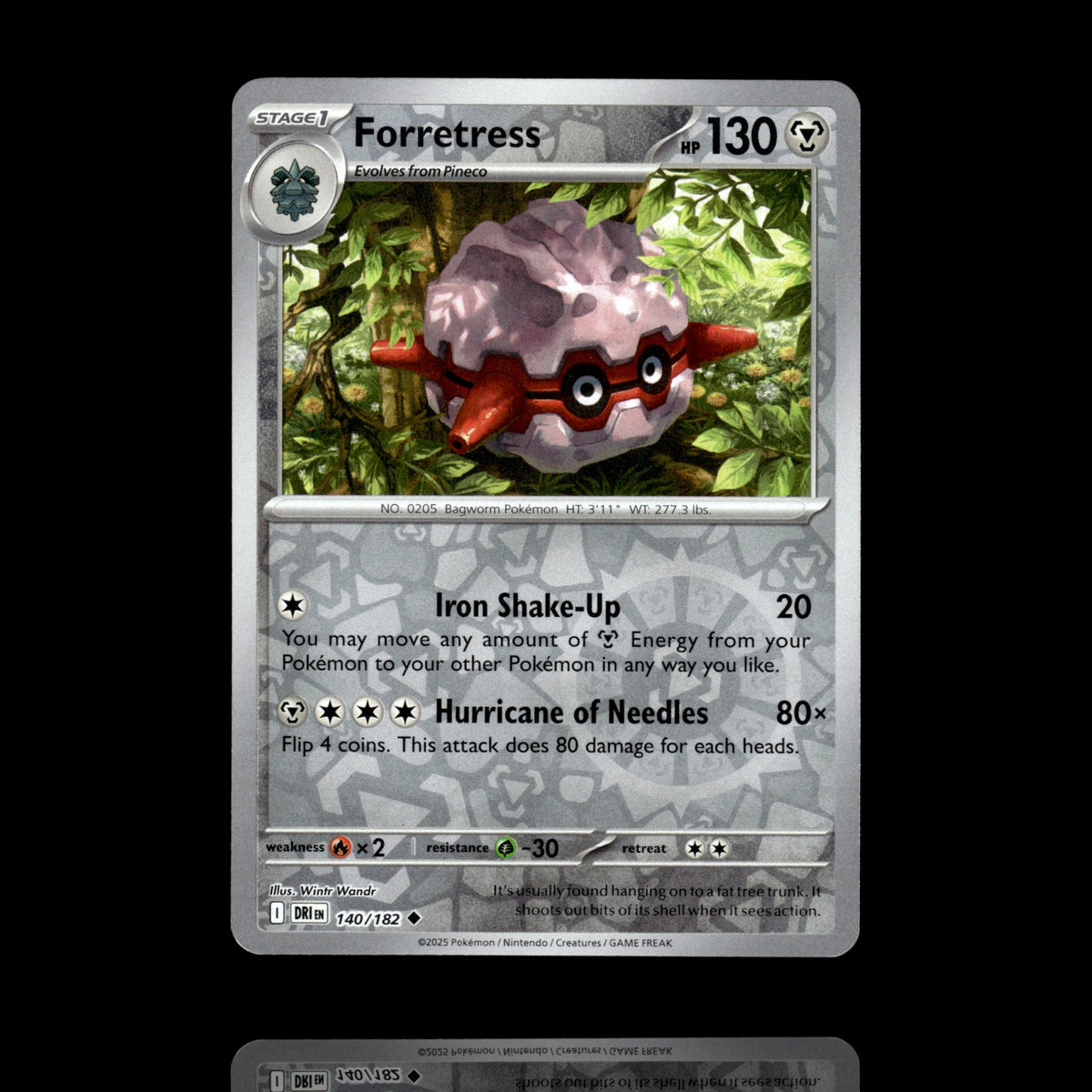 ▸ Forretress | SV10: Destined Rivals | Reverse Holo | 140/182 | NM