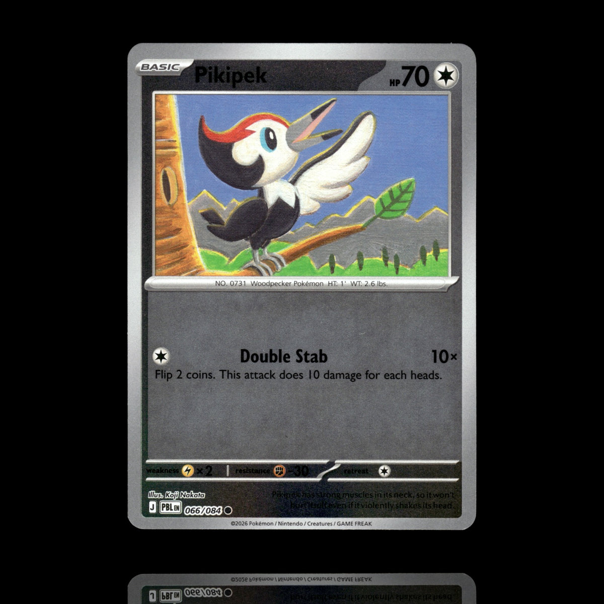 ▸ Pikipek | ME05: Pitch Black | Reverse Holo | 066/084 | NM